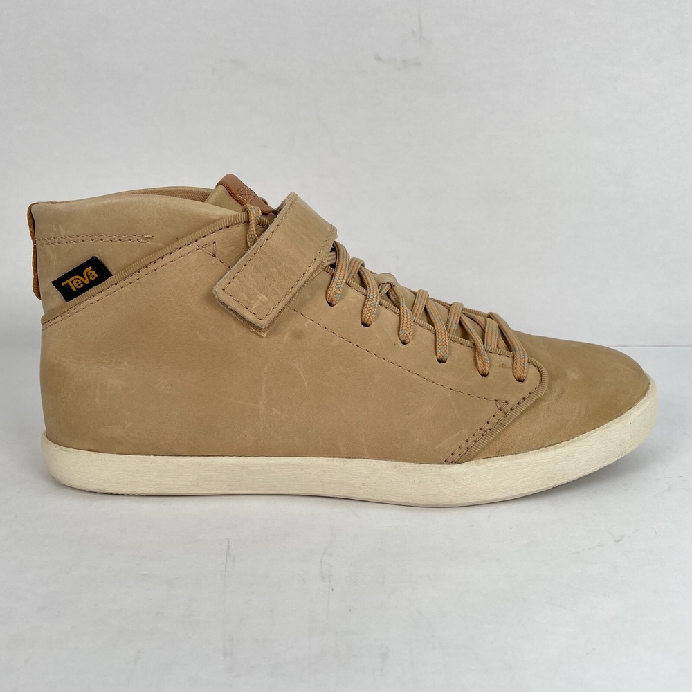 Teva Willow Chukka Sneakers Womens Size 6.5 Tan Nubuck Booties Lace Up Shoes